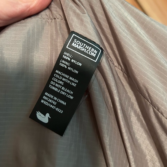 Southern Marsh Women’s Quilt Vest Burnt Taupe Size M Logo Full Zip Pockets Light - Picture 5 of 15